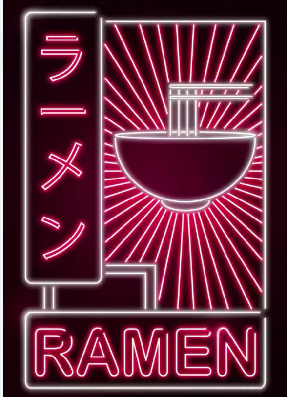 Poster Ramen chic rouge